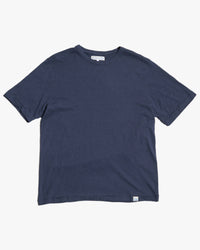 Merz b. Schwanen SCT04 4.9oz Pima Slub Cotton Relaxed Tee - Deep Blue