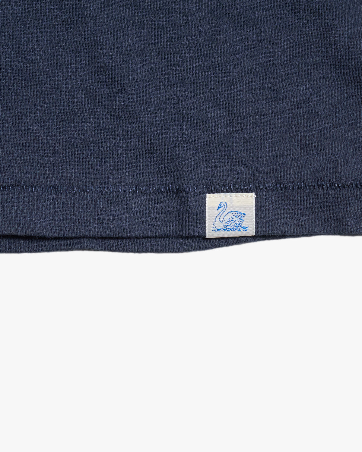 Merz b. Schwanen SCT04 4.9oz Pima Slub Cotton Relaxed Tee - Deep Blue