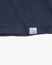 Merz b. Schwanen SCT04 4.9oz Pima Slub Cotton Relaxed Tee - Deep Blue