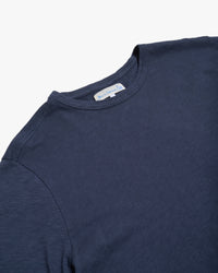Merz b. Schwanen SCT04 4.9oz Pima Slub Cotton Relaxed Tee - Deep Blue