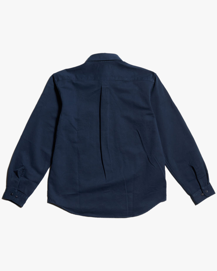 Merz b. Schwanen Good Basics SHIRT01T Relaxed Fit Sturdy Cotton Twill Shirt - Night Blue