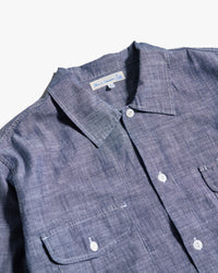 Merz b. Schwanen SHIRT06CH Chambray L/S Shirt - Denim Blue