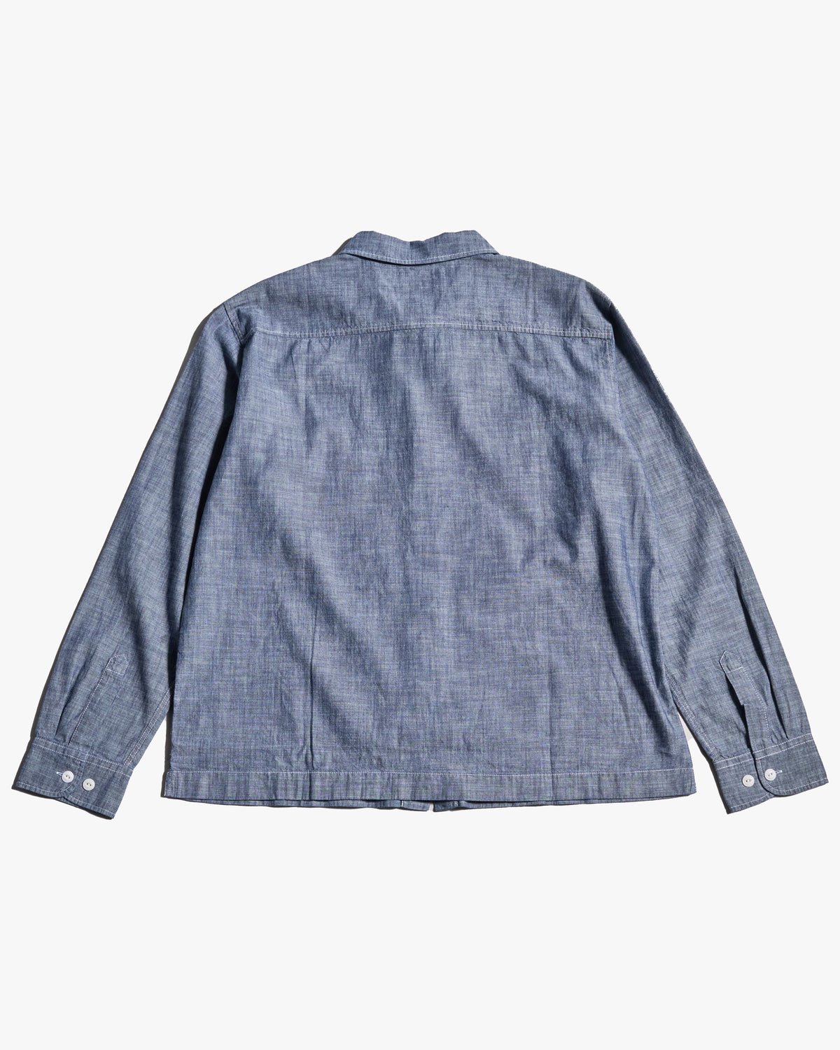 Merz b. Schwanen SHIRT06CH Chambray L/S Shirt - Denim Blue
