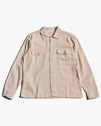 Merz b. Schwanen SHIRT06RT Workers Cotton Twill Shirt - Light Khaki