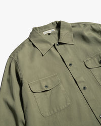 Merz b. Schwanen SHIRT06RT Workers Cotton Twill Shirt - Light Army | Merz b. Schwanen Shirts | Jeanstore