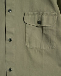 Merz b. Schwanen SHIRT06RT Workers Cotton Twill Shirt - Light Army | Merz b. Schwanen Shirts | Jeanstore