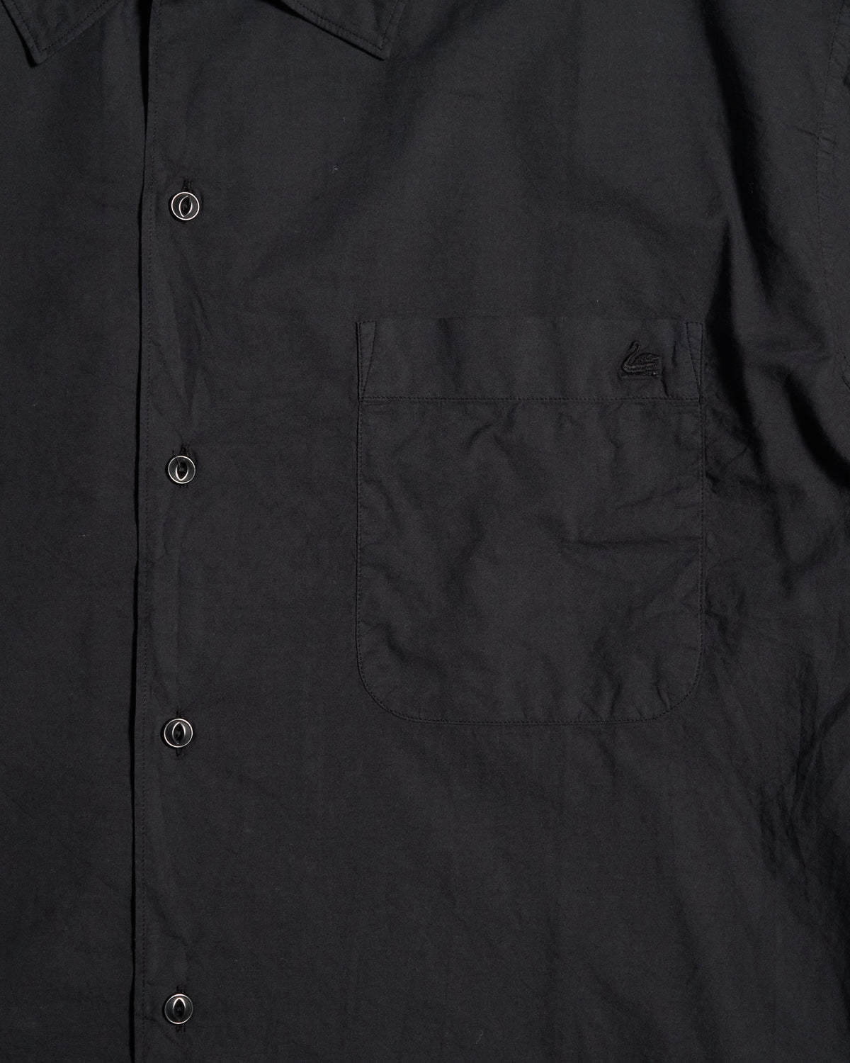 Merz b. Schwanen SHIRT09LP Lightweight Poplin S/S Shirt - Deep Black