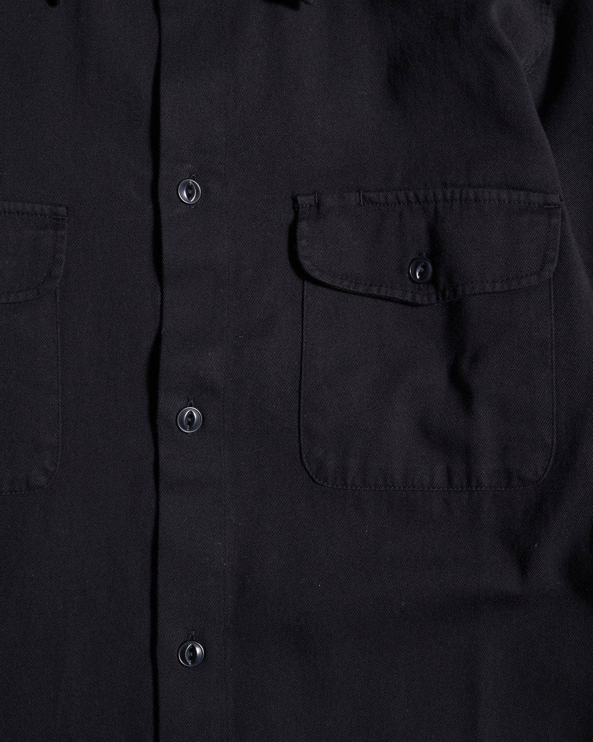 Merz b. Schwanen SHIRT06RT Workers Cotton Twill Shirt - Deep Black