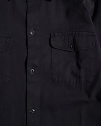 Merz b. Schwanen SHIRT06RT Workers Cotton Twill Shirt - Deep Black