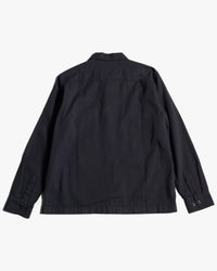 Merz b. Schwanen SHIRT06RT Workers Cotton Twill Shirt - Deep Black