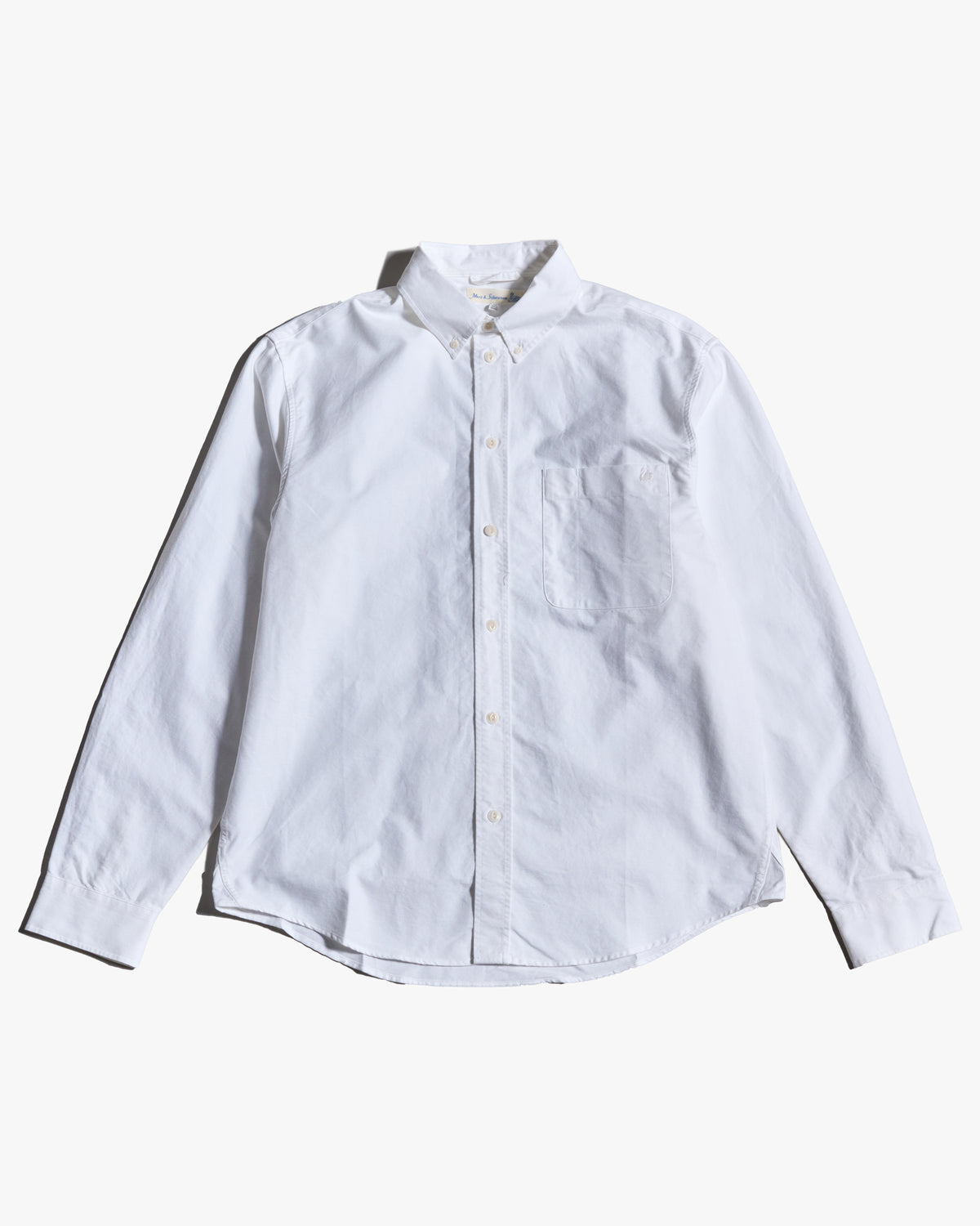 Merz b. Schwanen SHIRT19OX Button-Down Oxford Shirt - White