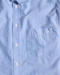 Merz b. Schwanen SHIRT19OX Button-Down Oxford Shirt - Light Blue / White