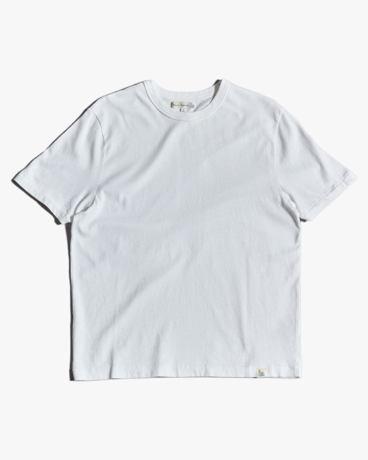 Merz b. Schwanen TEE03 Authentic Jersey Relaxed Tee - Crisp White