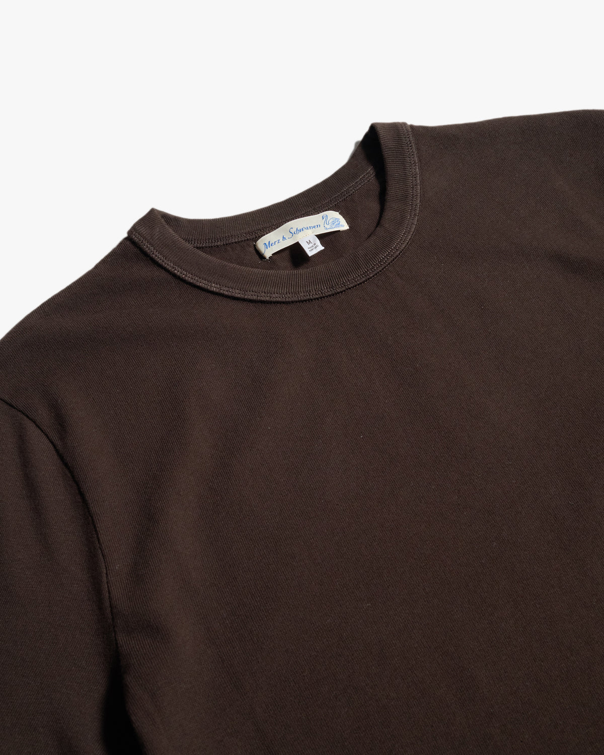 Merz b. Schwanen TEE03 Authentic Jersey Relaxed Tee - Espresso