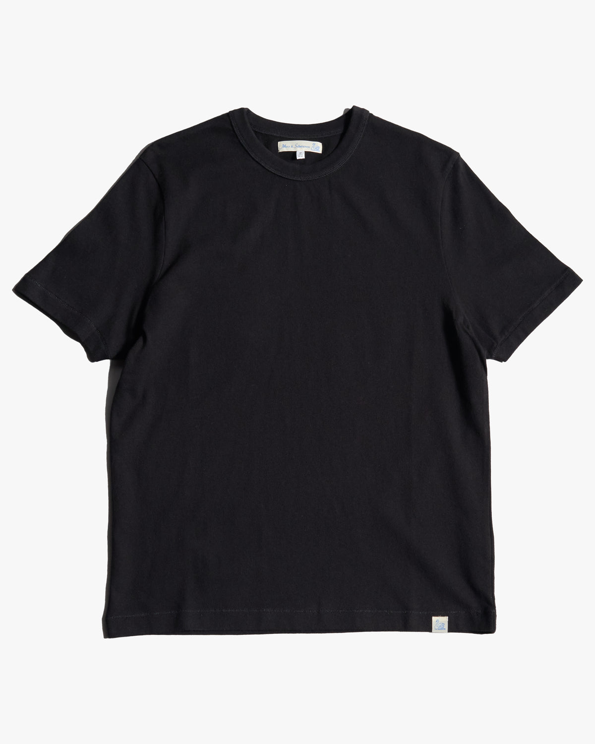 Merz b. Schwanen TEE03 Authentic Jersey Relaxed Tee - Deep Black