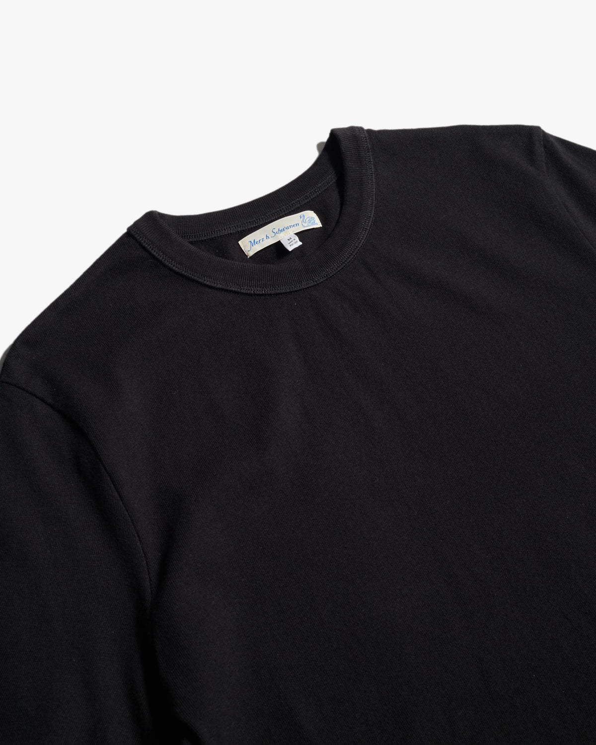 Merz b. Schwanen TEE03 Authentic Jersey Relaxed Tee - Deep Black