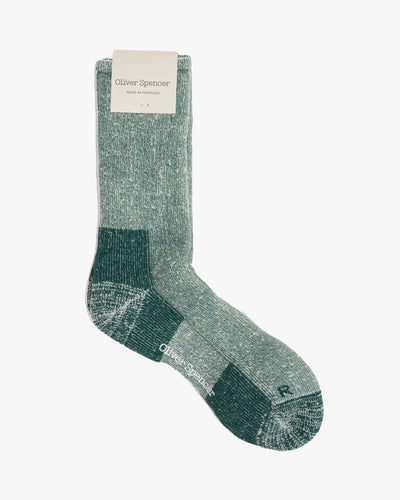 Oliver Spencer Miura Socks - Junko Green