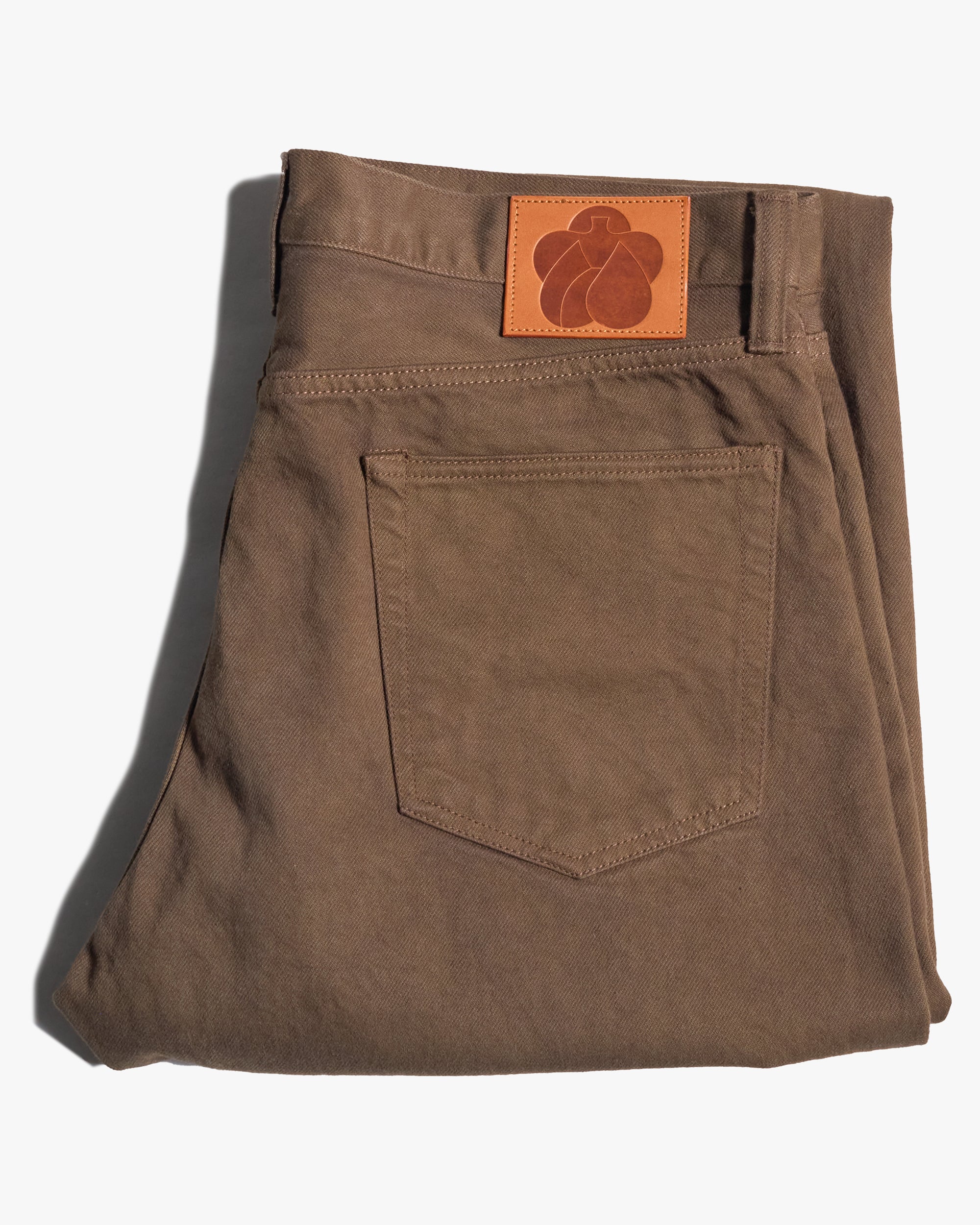 MOMOTARO JEANS MMJZ6403 #100 Straight Fit Mens Moss-Dyed Selvedge Jeans - Khaki