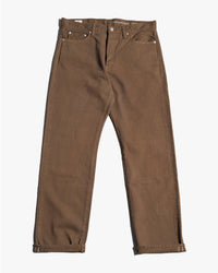 MOMOTARO JEANS MMJZ6403 #100 Straight Fit Mens Moss-Dyed Selvedge Jeans - Khaki