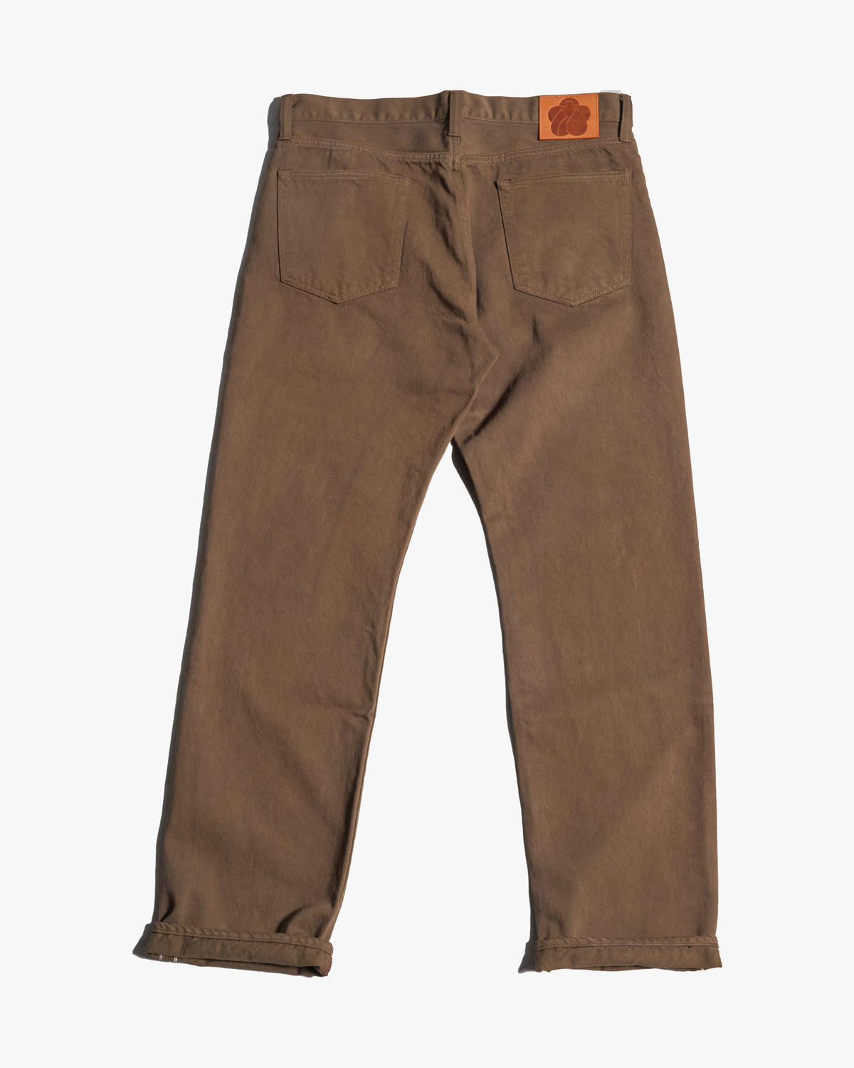 MOMOTARO JEANS MMJZ6403 #100 Straight Fit Mens Moss-Dyed Selvedge Jeans - Khaki