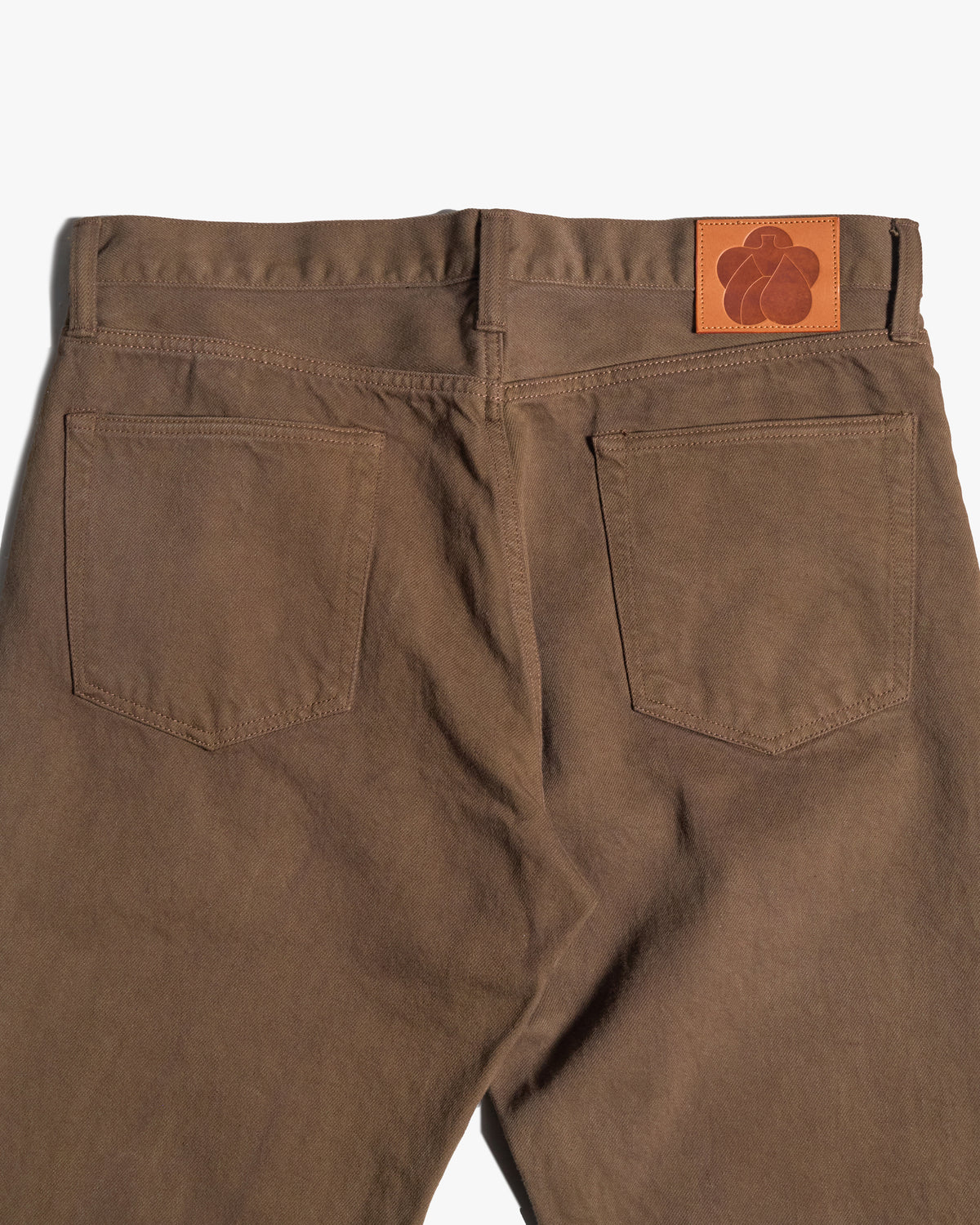MOMOTARO JEANS MMJZ6403 #100 Straight Fit Mens Moss-Dyed Selvedge Jeans - Khaki