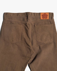 MOMOTARO JEANS MMJZ6403 #100 Straight Fit Mens Moss-Dyed Selvedge Jeans - Khaki