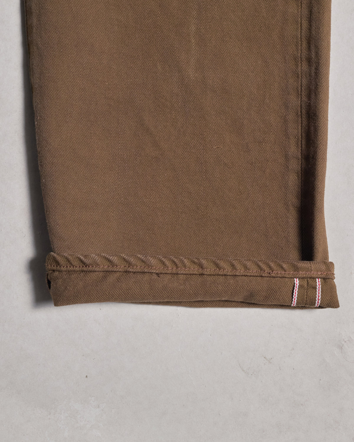 MOMOTARO JEANS MMJZ6403 #100 Straight Fit Mens Moss-Dyed Selvedge Jeans - Khaki