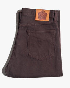 Momotaro Jeans MMJE6400 #100 Onigurumi Dyed Straight Fit Mens Selvedge Jeans - Brown