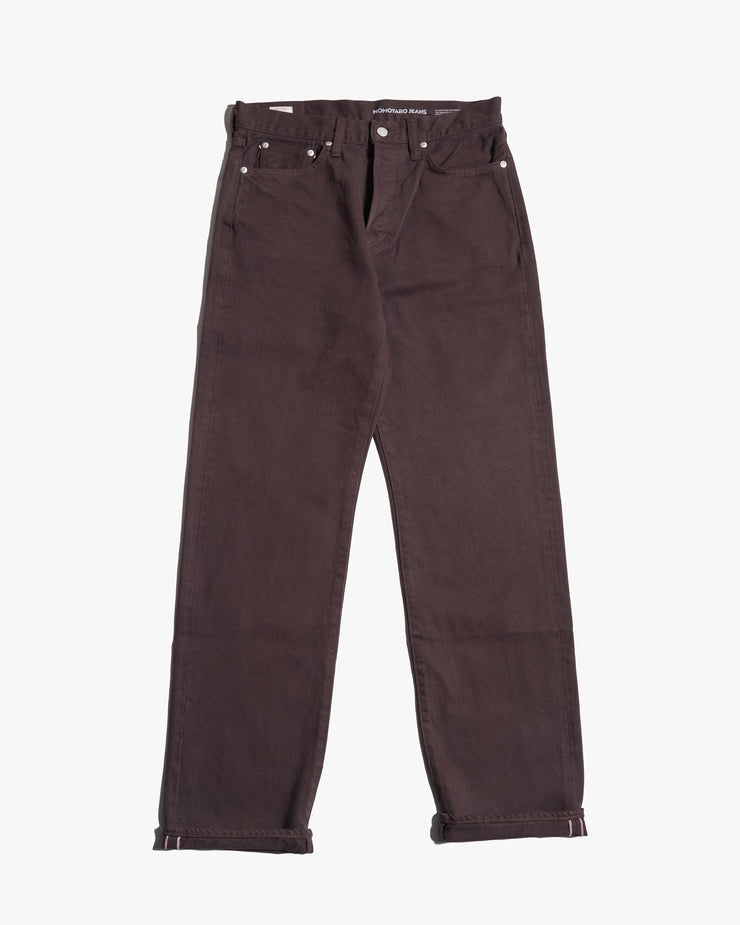 Momotaro Jeans MMJE6400 #100 Onigurumi Dyed Straight Fit Mens Selvedge Jeans - Brown