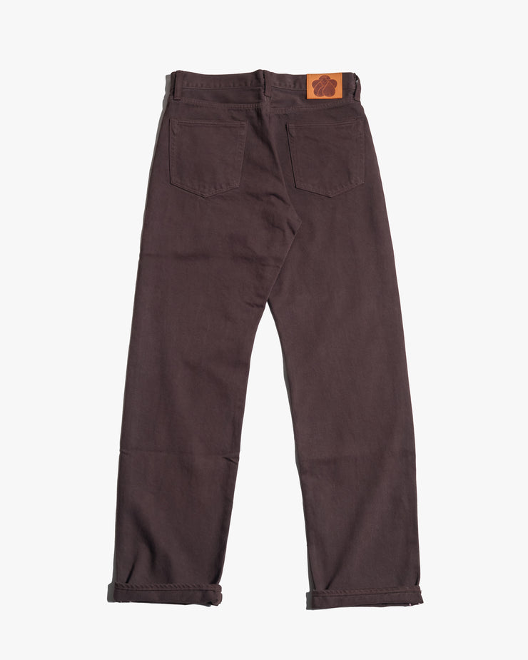 Momotaro Jeans MMJE6400 #100 Onigurumi Dyed Straight Fit Mens Selvedge Jeans - Brown
