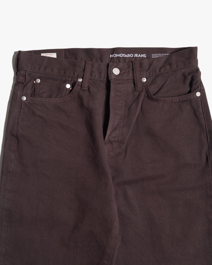 Momotaro Jeans MMJE6400 #100 Onigurumi Dyed Straight Fit Mens Selvedge Jeans - Brown