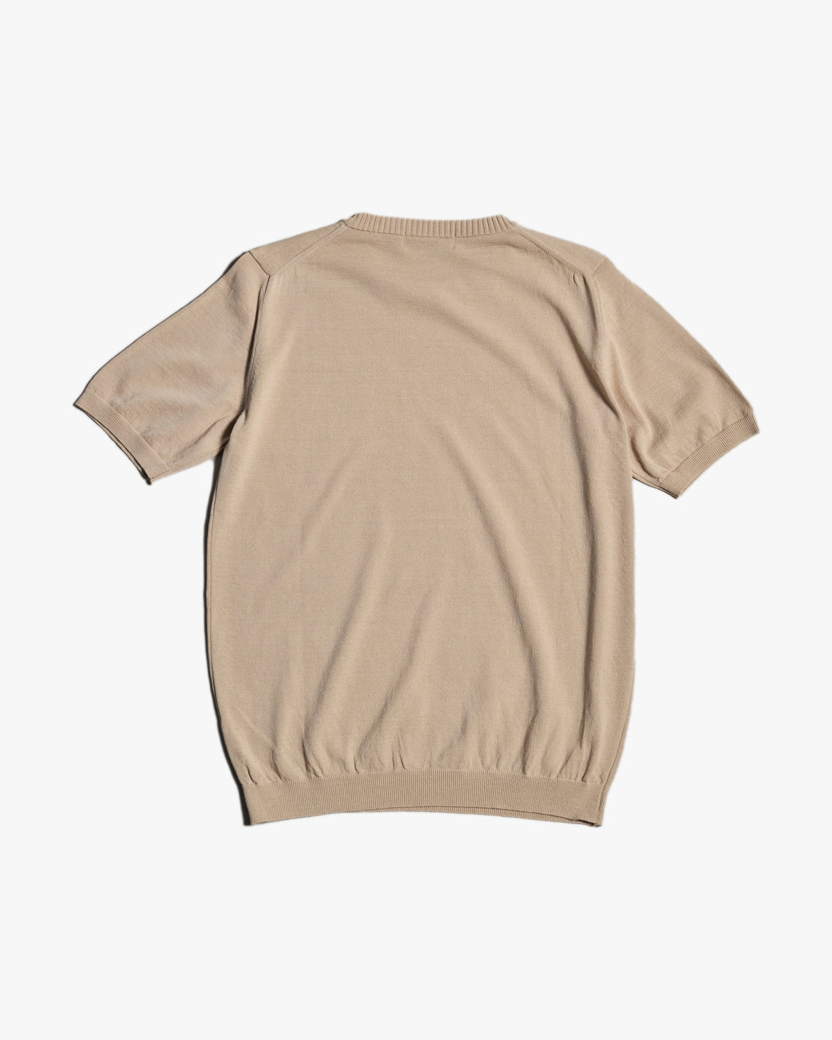 Mooncastle Ice Cotton Crew Neck Tee - Latte Beige