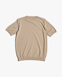 Mooncastle Ice Cotton Crew Neck Tee - Latte Beige