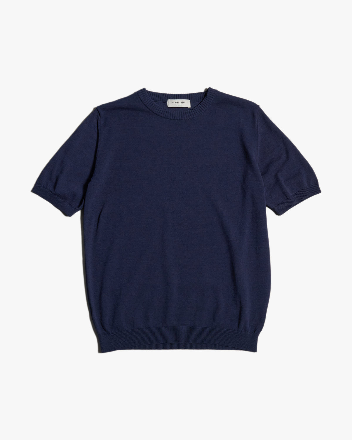 Mooncastle Ice Cotton Crew Neck Tee - Navy