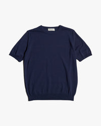 Mooncastle Ice Cotton Crew Neck Tee - Navy