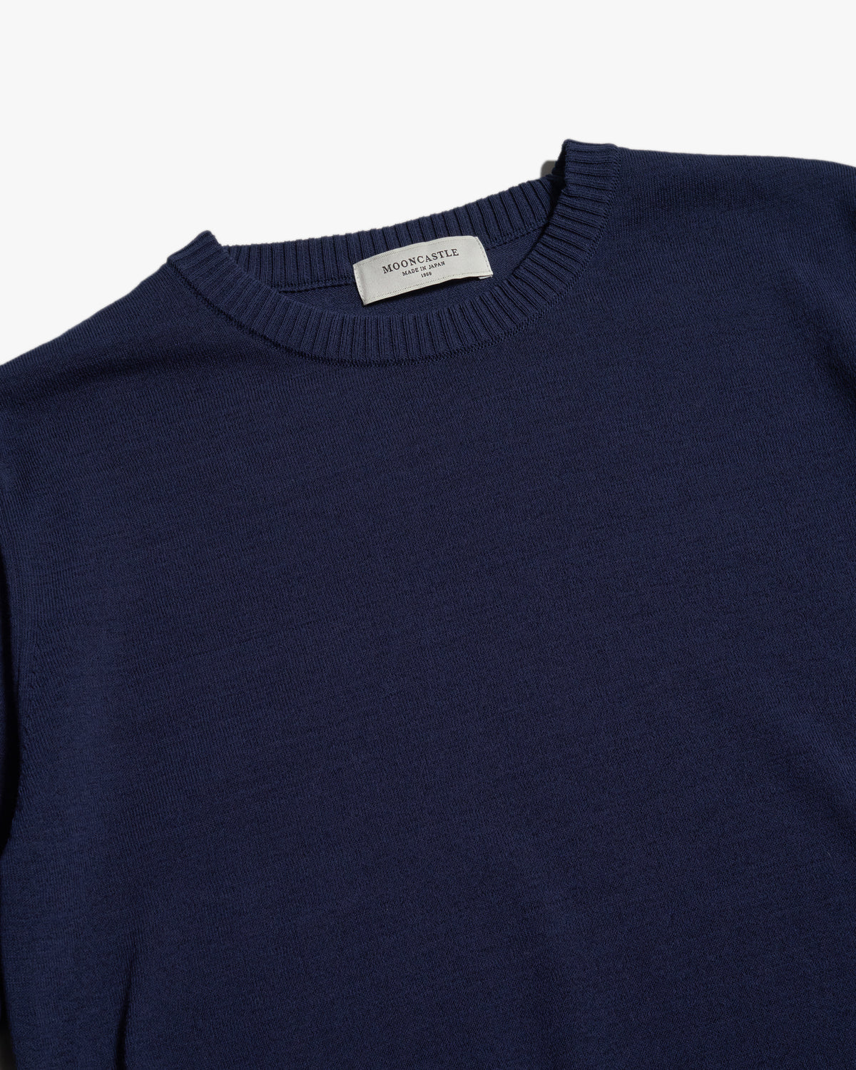 Mooncastle Ice Cotton Crew Neck Tee - Navy