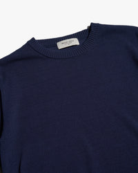 Mooncastle Ice Cotton Crew Neck Tee - Navy