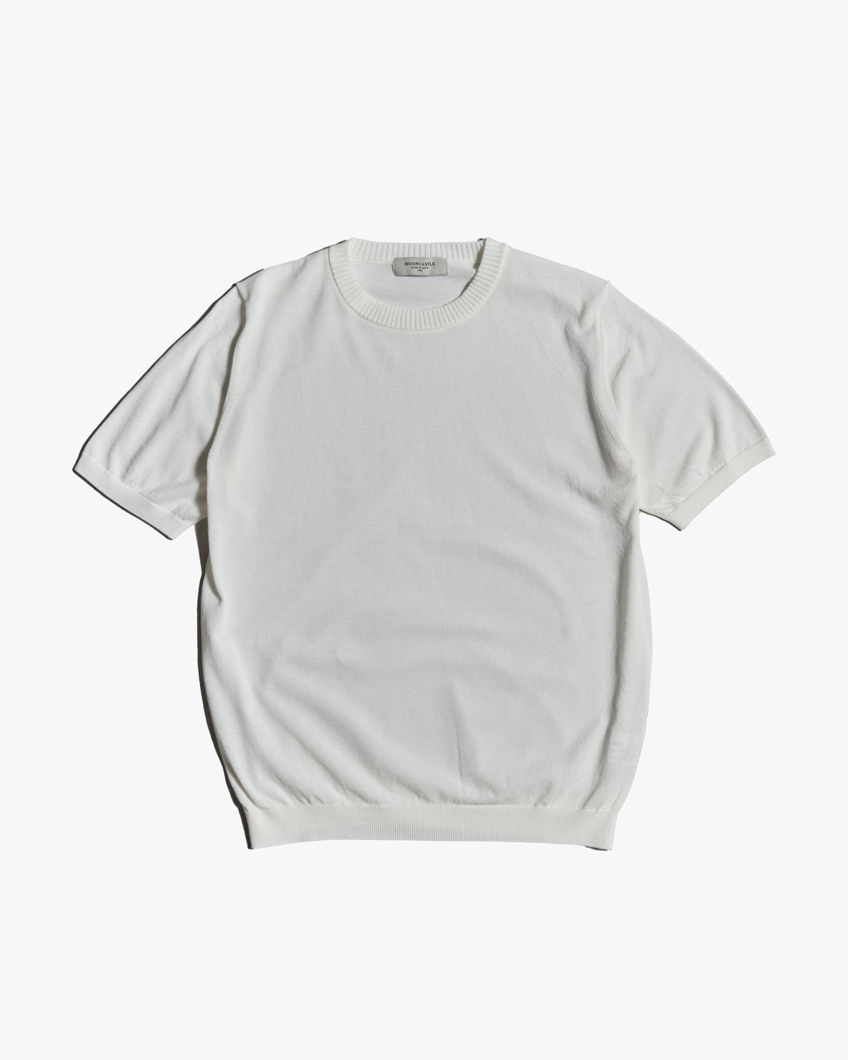 Mooncastle Ice Cotton Crew Neck Tee - Off White