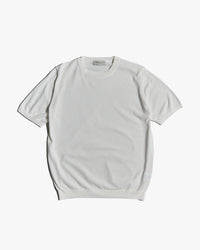 Mooncastle Ice Cotton Crew Neck Tee - Off White
