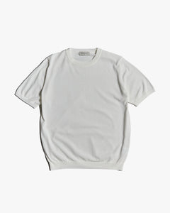 Mooncastle Ice Cotton Crew Neck Tee - Off White