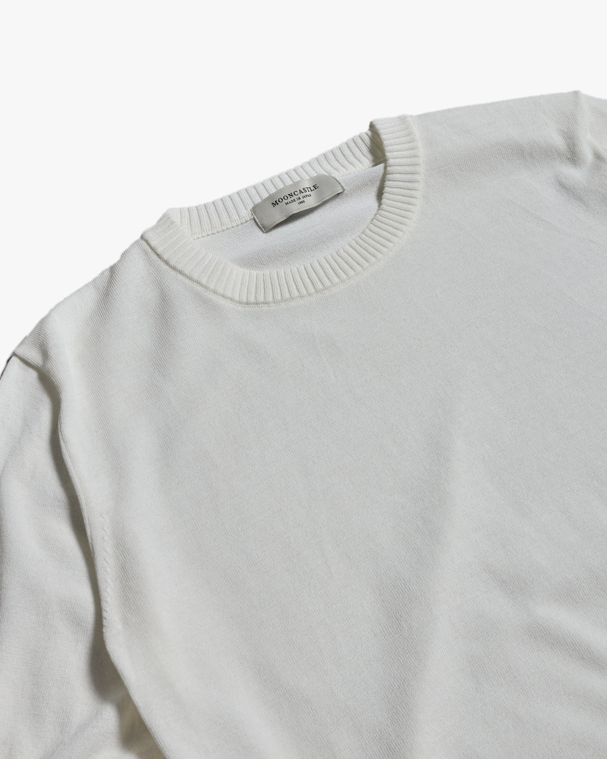 Mooncastle Ice Cotton Crew Neck Tee - Off White