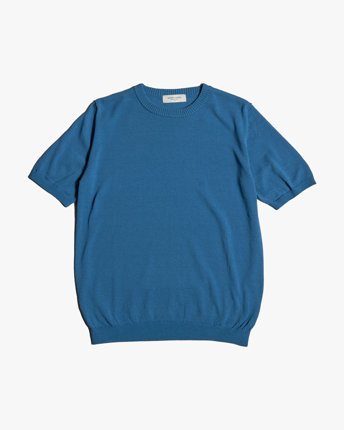 Mooncastle Ice Cotton Crew Neck Tee - Smoky Blue