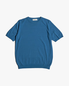 Mooncastle Ice Cotton Crew Neck Tee - Smoky Blue