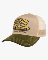 Stetson Racing Trucker Cap - Green / Beige | Stetson Hats | JEANSTORE