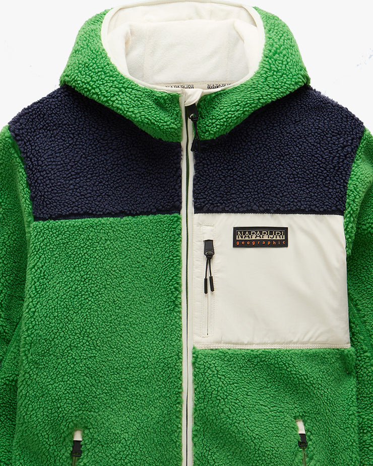 Napapijri Yupik Full Zip Fleece - Green Kelly | Napapijri Sweaters & Knitwear | JEANSTORE