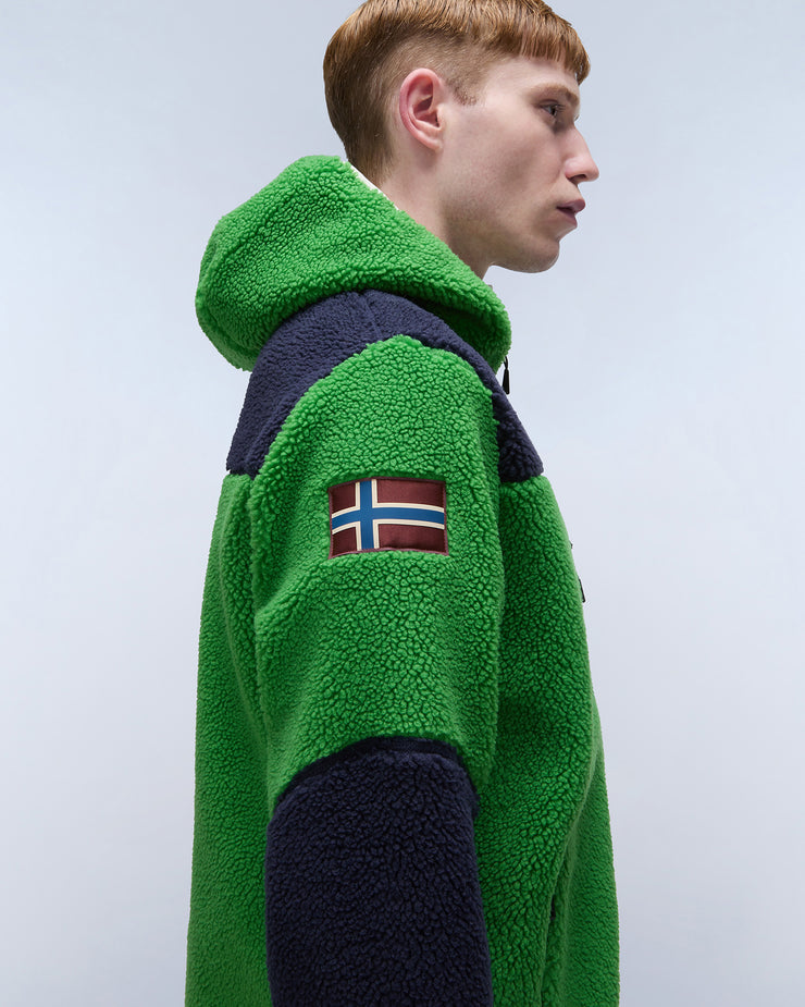 Napapijri Yupik Full Zip Fleece - Green Kelly | Napapijri Sweaters & Knitwear | JEANSTORE