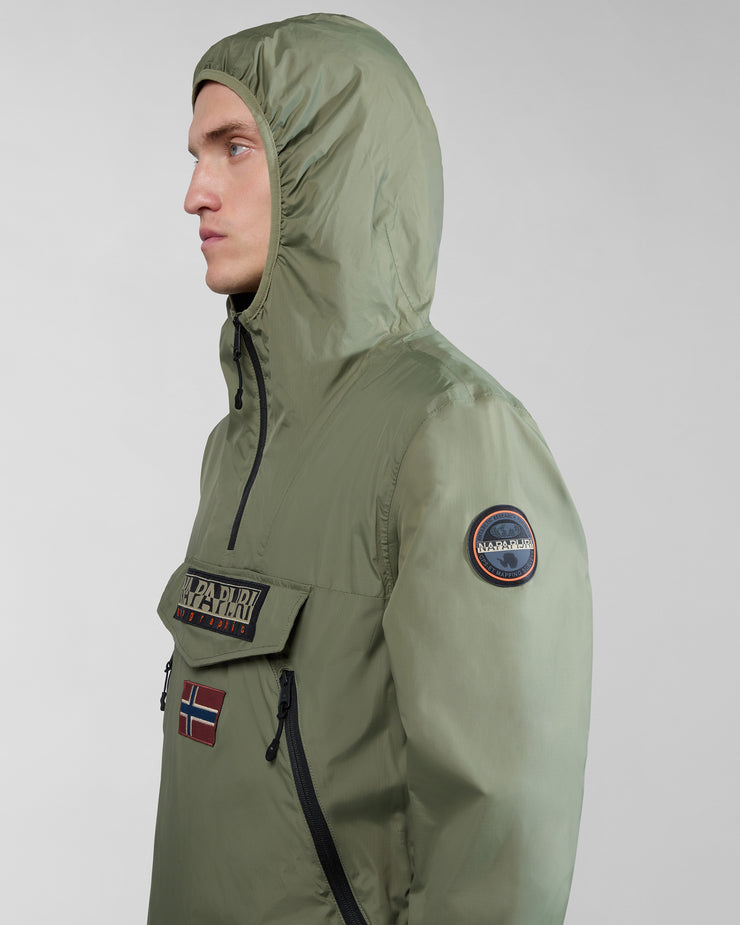 Napapijri Rainforest Ripstop Anorak Jacket - Green Lichen