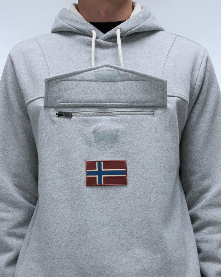 Napapijri Burgee Winter 3 Hoodie - Medium Grey Melange