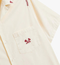 Portuguese Flannel North Embroidery Shirt - Ecru