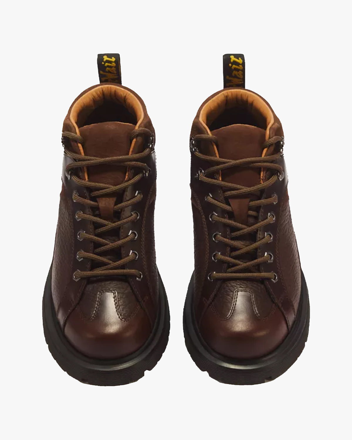 Dr Martens Wayborne Leather Boots - Dark Brown Mayhem Leather